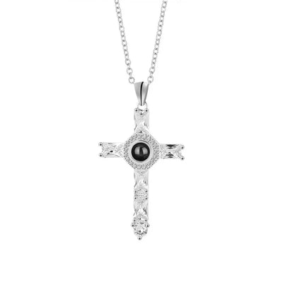 Amore Crystal Cross Necklace