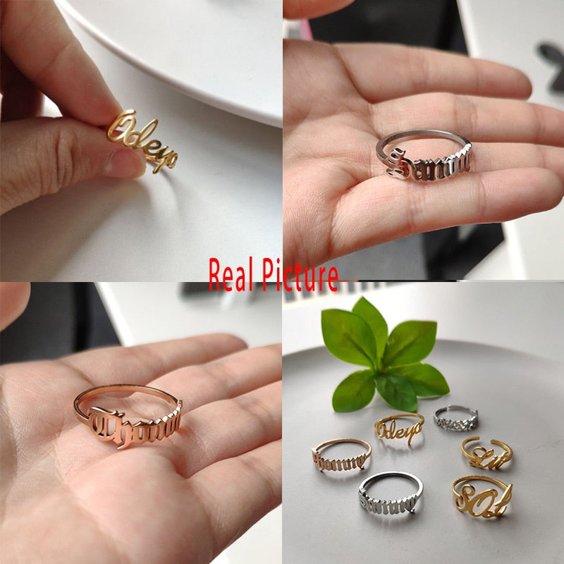 Personalized Name Ring Gold-Buy Engraved Ring with Name Online ...