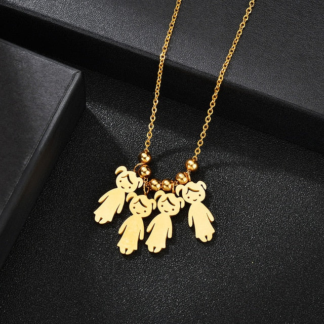 Rose gold plating / engrave name / 4 Girls