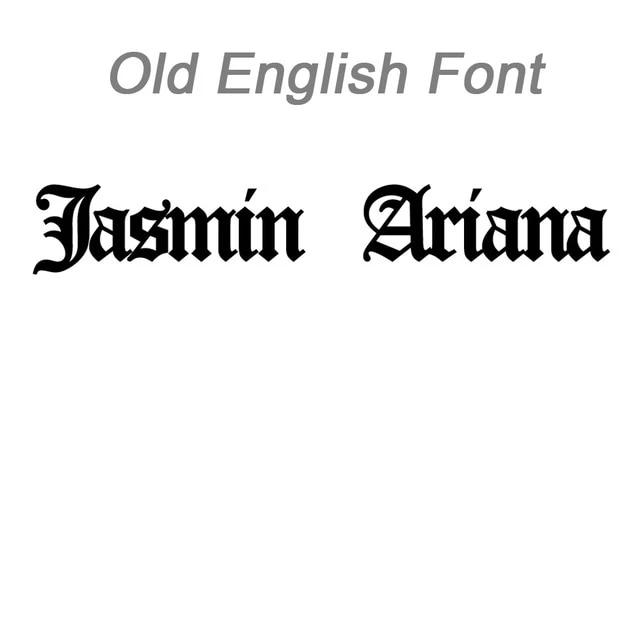 Old English Font / Rose Gold Plating