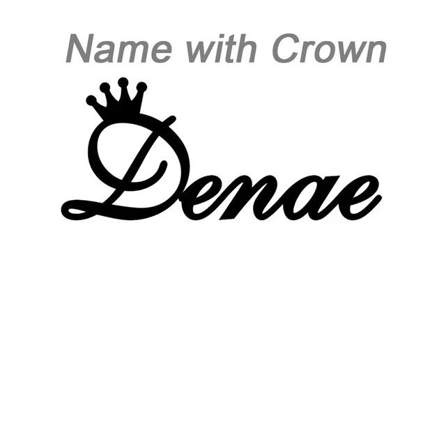Name with Crown / Rose Gold Plating